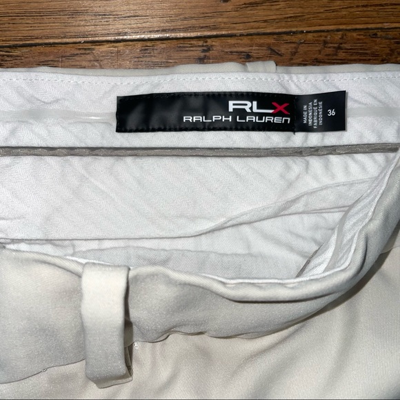 Ralph Lauren RLX Flat Front 100% Polyester Beige Golf Shorts Men’s 36 (Actual 38 - Picture 3 of 7